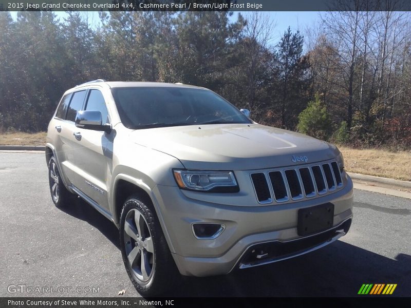 Cashmere Pearl / Brown/Light Frost Beige 2015 Jeep Grand Cherokee Overland 4x4