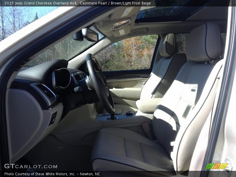 Cashmere Pearl / Brown/Light Frost Beige 2015 Jeep Grand Cherokee Overland 4x4
