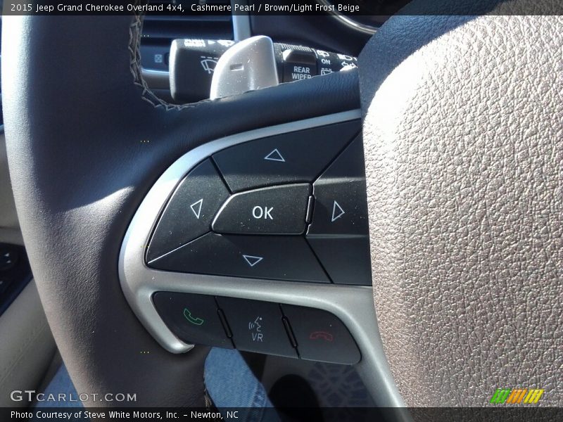 Cashmere Pearl / Brown/Light Frost Beige 2015 Jeep Grand Cherokee Overland 4x4