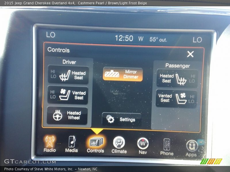 Cashmere Pearl / Brown/Light Frost Beige 2015 Jeep Grand Cherokee Overland 4x4