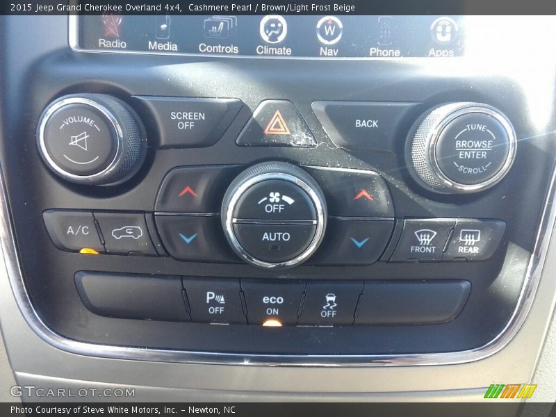 Cashmere Pearl / Brown/Light Frost Beige 2015 Jeep Grand Cherokee Overland 4x4