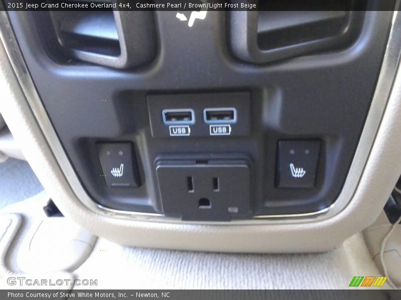 Cashmere Pearl / Brown/Light Frost Beige 2015 Jeep Grand Cherokee Overland 4x4