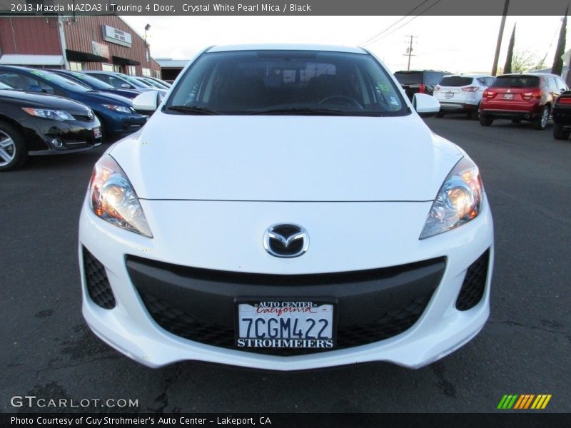 Crystal White Pearl Mica / Black 2013 Mazda MAZDA3 i Touring 4 Door