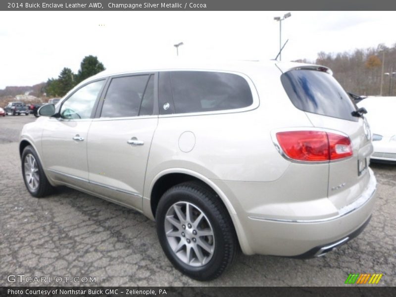 Champagne Silver Metallic / Cocoa 2014 Buick Enclave Leather AWD