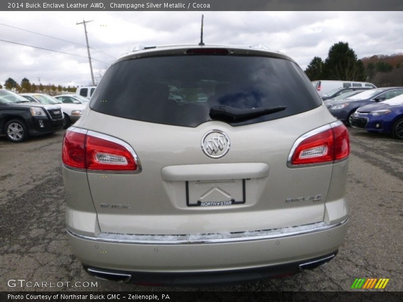Champagne Silver Metallic / Cocoa 2014 Buick Enclave Leather AWD