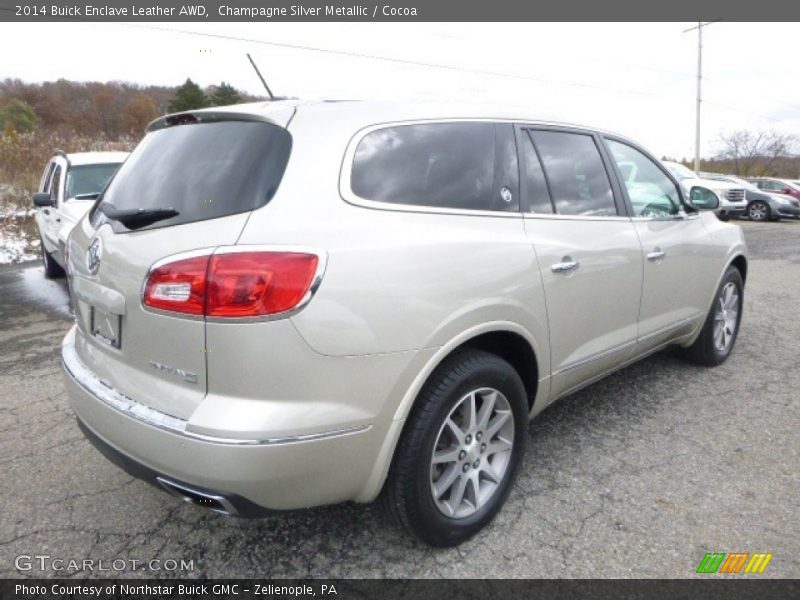 Champagne Silver Metallic / Cocoa 2014 Buick Enclave Leather AWD