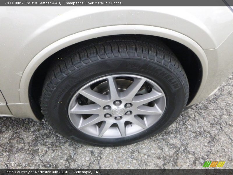 Champagne Silver Metallic / Cocoa 2014 Buick Enclave Leather AWD