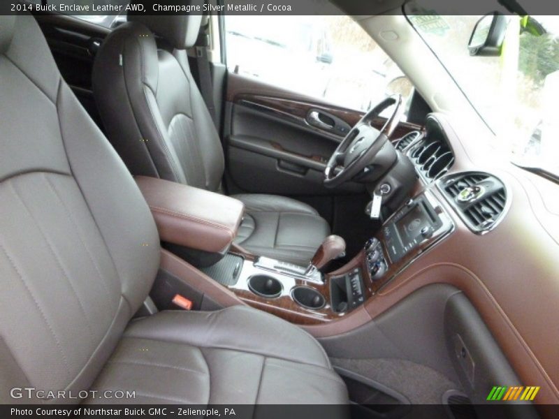 Champagne Silver Metallic / Cocoa 2014 Buick Enclave Leather AWD