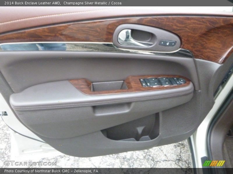 Champagne Silver Metallic / Cocoa 2014 Buick Enclave Leather AWD