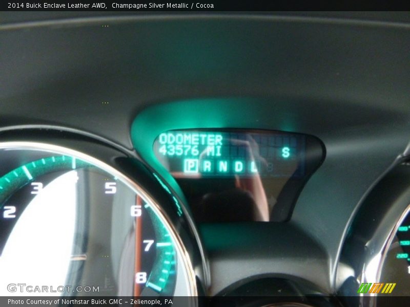 Champagne Silver Metallic / Cocoa 2014 Buick Enclave Leather AWD
