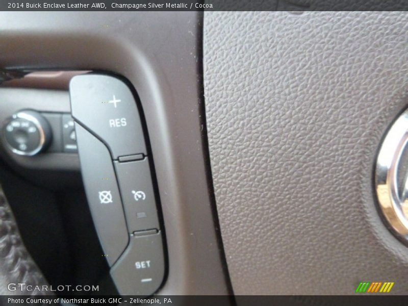 Champagne Silver Metallic / Cocoa 2014 Buick Enclave Leather AWD