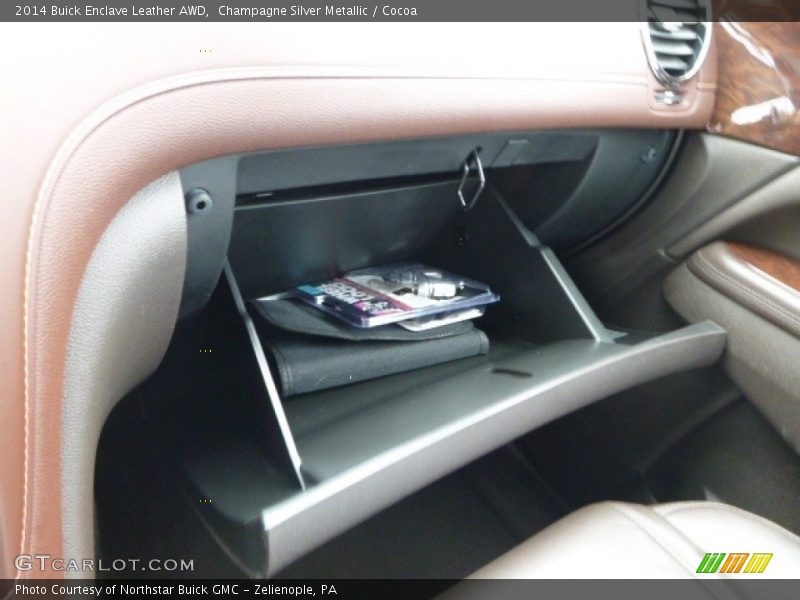Champagne Silver Metallic / Cocoa 2014 Buick Enclave Leather AWD