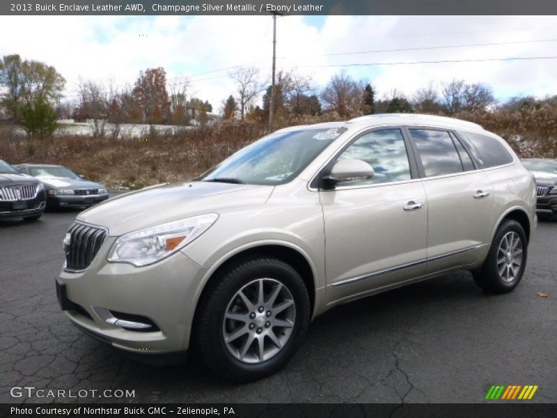 Champagne Silver Metallic / Ebony Leather 2013 Buick Enclave Leather AWD