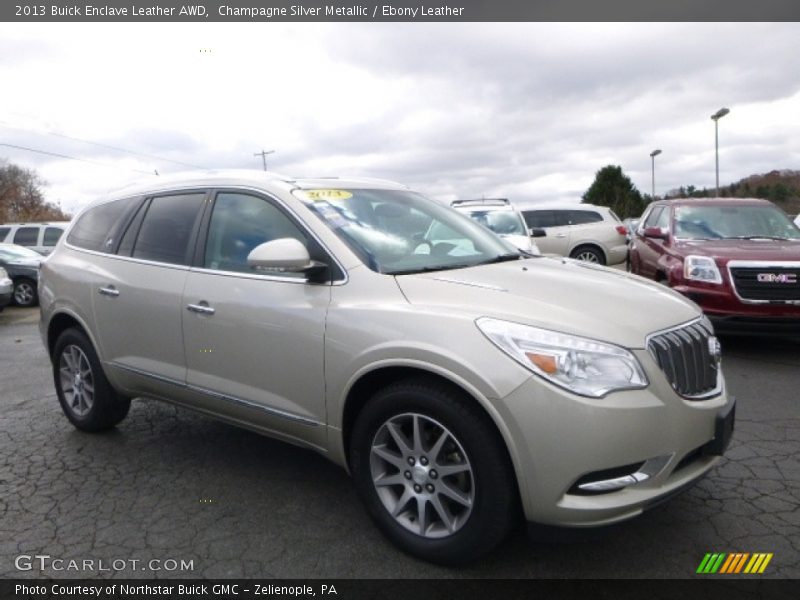 Champagne Silver Metallic / Ebony Leather 2013 Buick Enclave Leather AWD