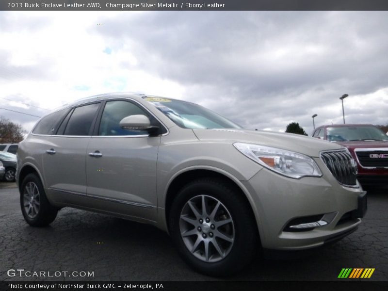 Champagne Silver Metallic / Ebony Leather 2013 Buick Enclave Leather AWD