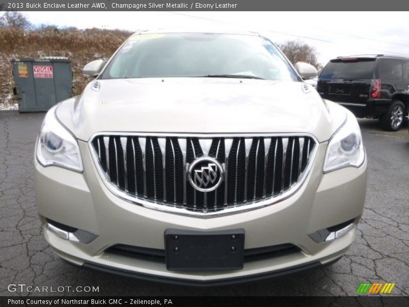 Champagne Silver Metallic / Ebony Leather 2013 Buick Enclave Leather AWD