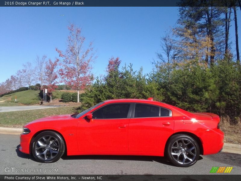 Go Mango / Black 2016 Dodge Charger R/T