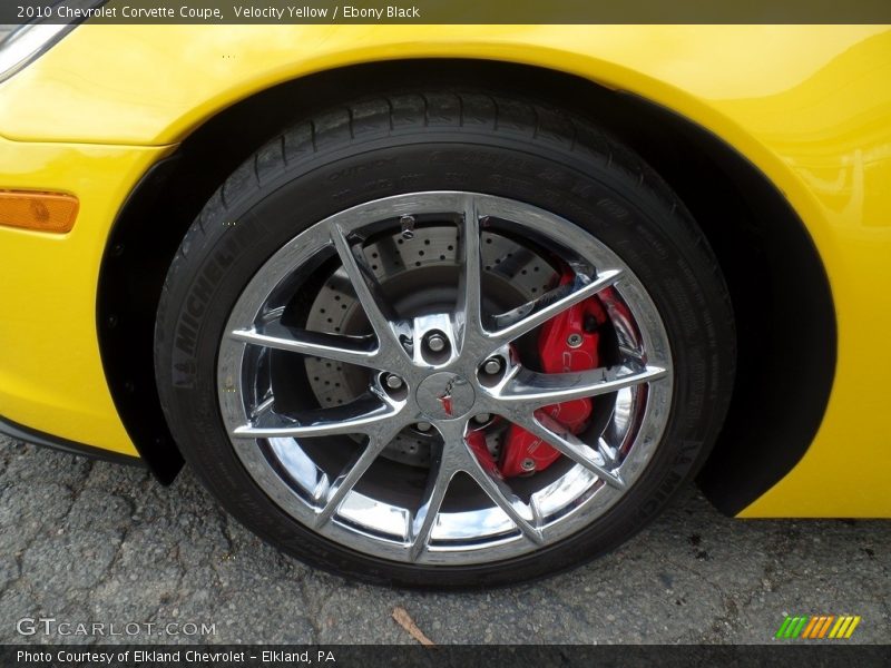 Velocity Yellow / Ebony Black 2010 Chevrolet Corvette Coupe