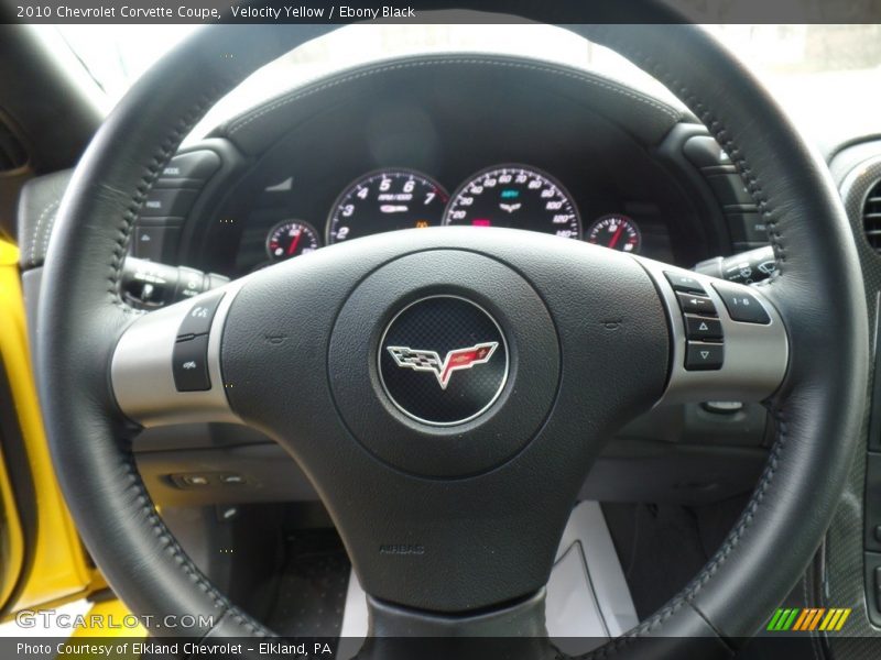 Velocity Yellow / Ebony Black 2010 Chevrolet Corvette Coupe