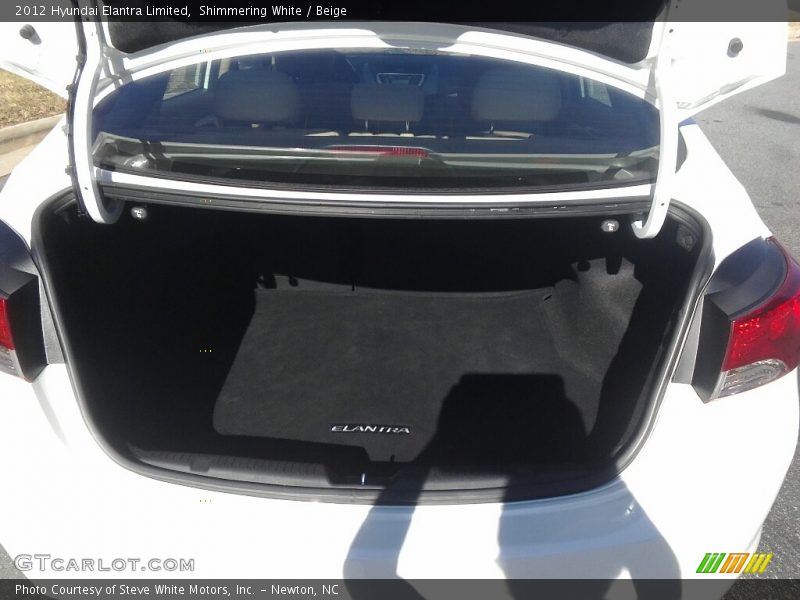 Shimmering White / Beige 2012 Hyundai Elantra Limited