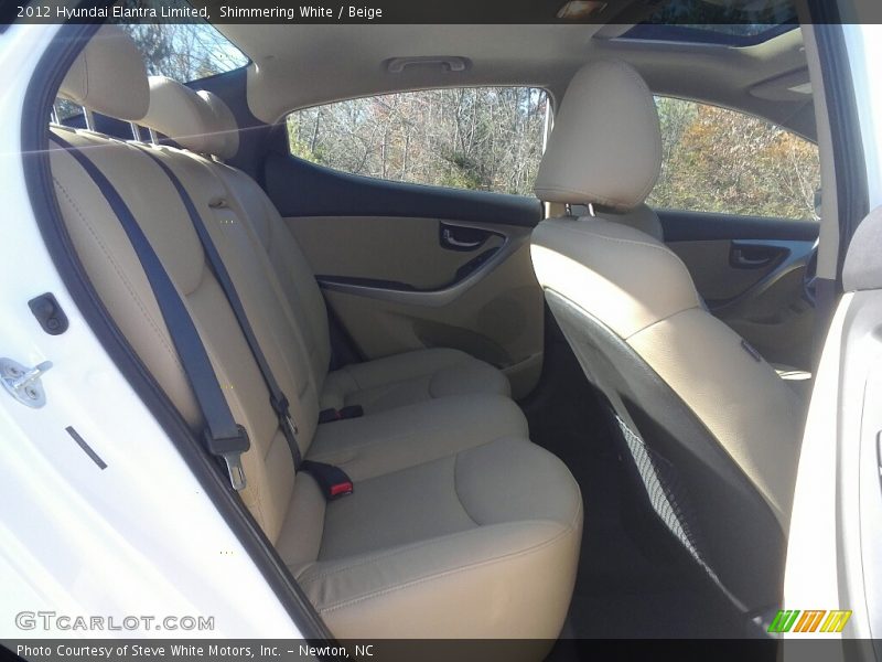 Shimmering White / Beige 2012 Hyundai Elantra Limited