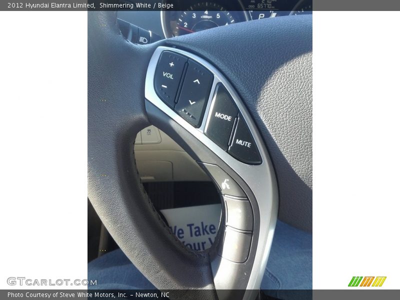 Shimmering White / Beige 2012 Hyundai Elantra Limited