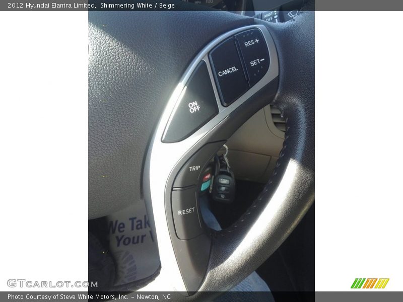 Shimmering White / Beige 2012 Hyundai Elantra Limited