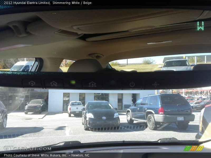 Shimmering White / Beige 2012 Hyundai Elantra Limited