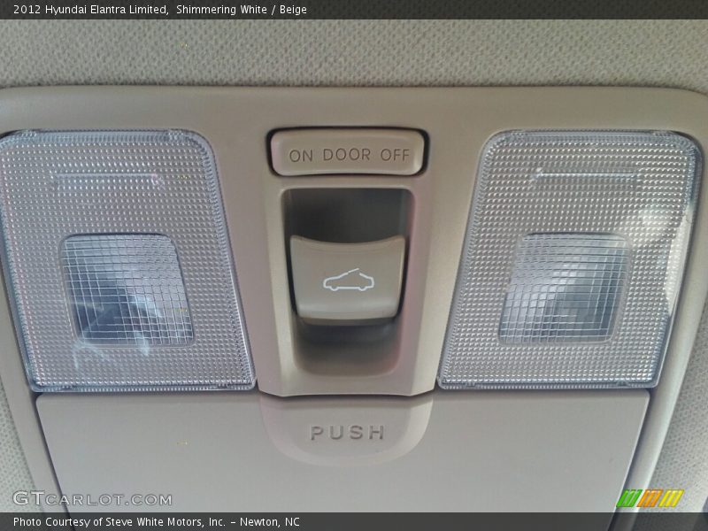 Shimmering White / Beige 2012 Hyundai Elantra Limited
