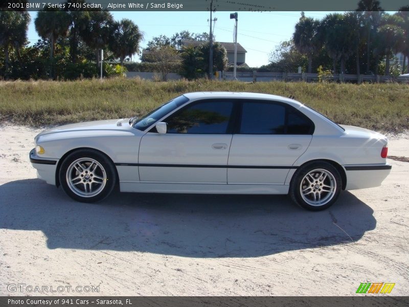 Alpine White / Sand Beige 2001 BMW 7 Series 740i Sedan