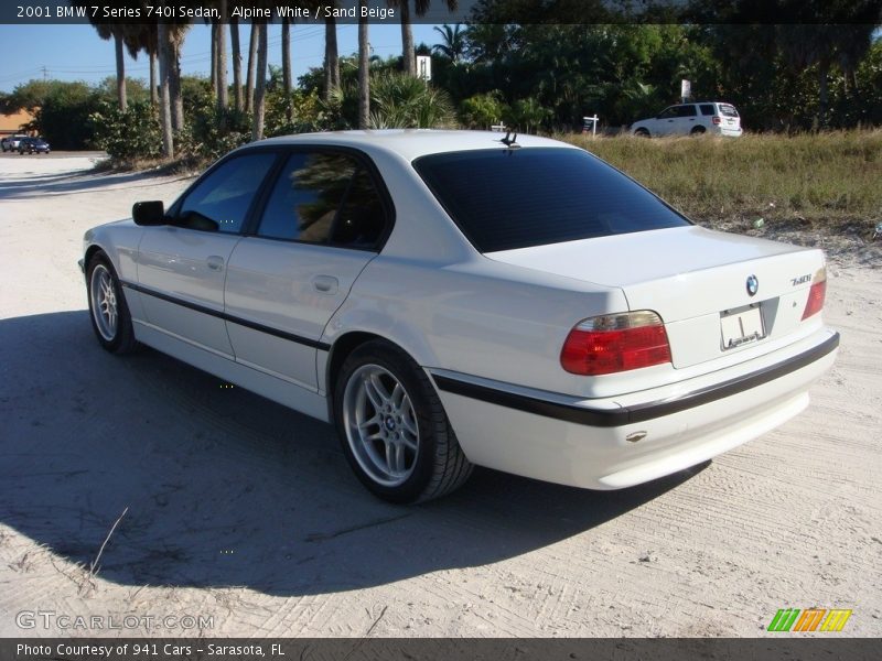 Alpine White / Sand Beige 2001 BMW 7 Series 740i Sedan