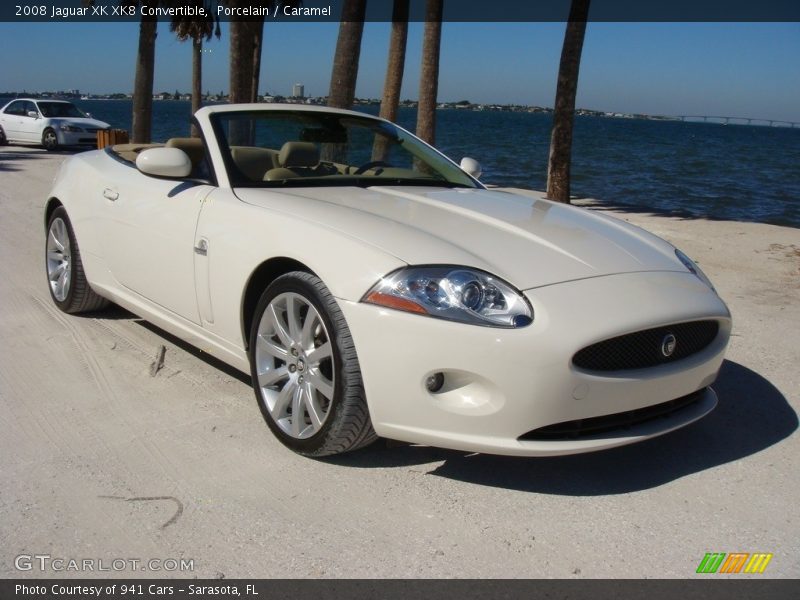 Porcelain / Caramel 2008 Jaguar XK XK8 Convertible