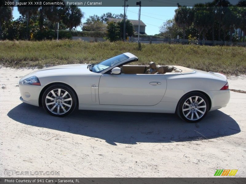 Porcelain / Caramel 2008 Jaguar XK XK8 Convertible