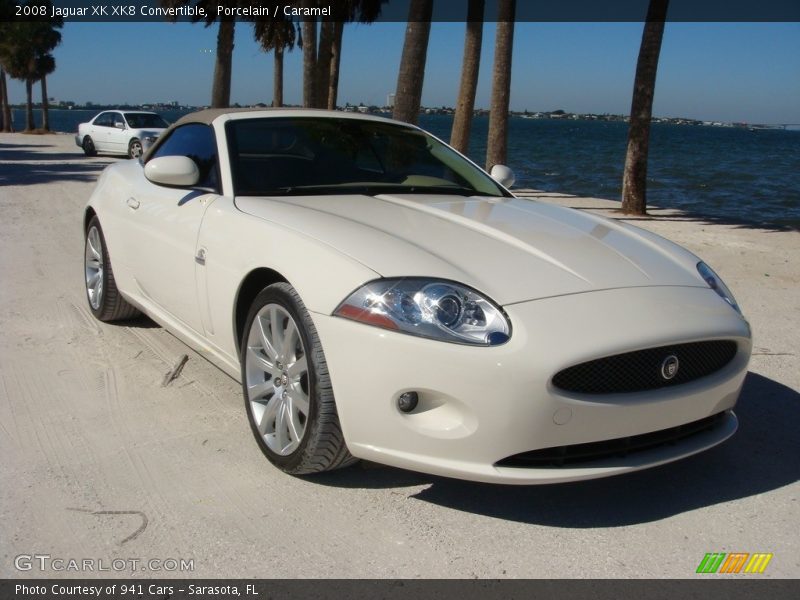 Porcelain / Caramel 2008 Jaguar XK XK8 Convertible