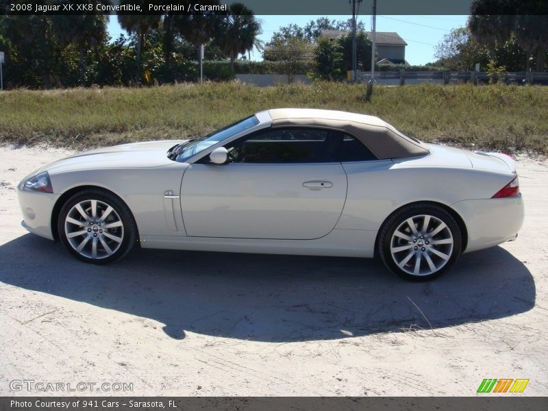 Porcelain / Caramel 2008 Jaguar XK XK8 Convertible