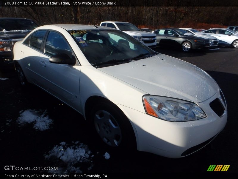 Ivory White / Ebony Black 2008 Pontiac G6 Value Leader Sedan