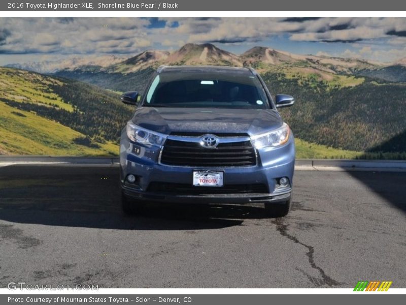 Shoreline Blue Pearl / Black 2016 Toyota Highlander XLE