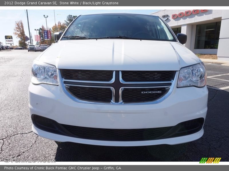 Stone White / Black/Light Graystone 2012 Dodge Grand Caravan SE