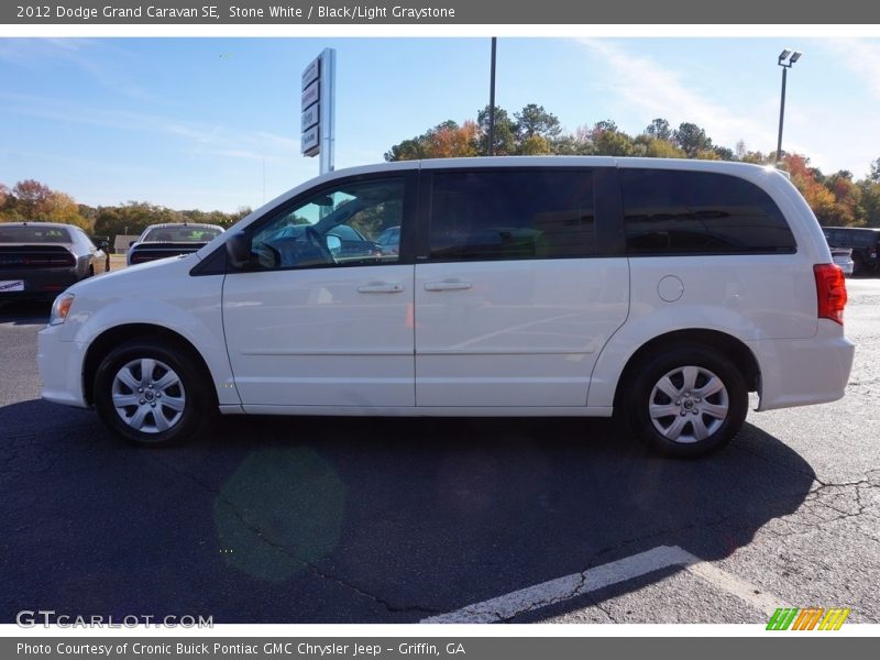 Stone White / Black/Light Graystone 2012 Dodge Grand Caravan SE
