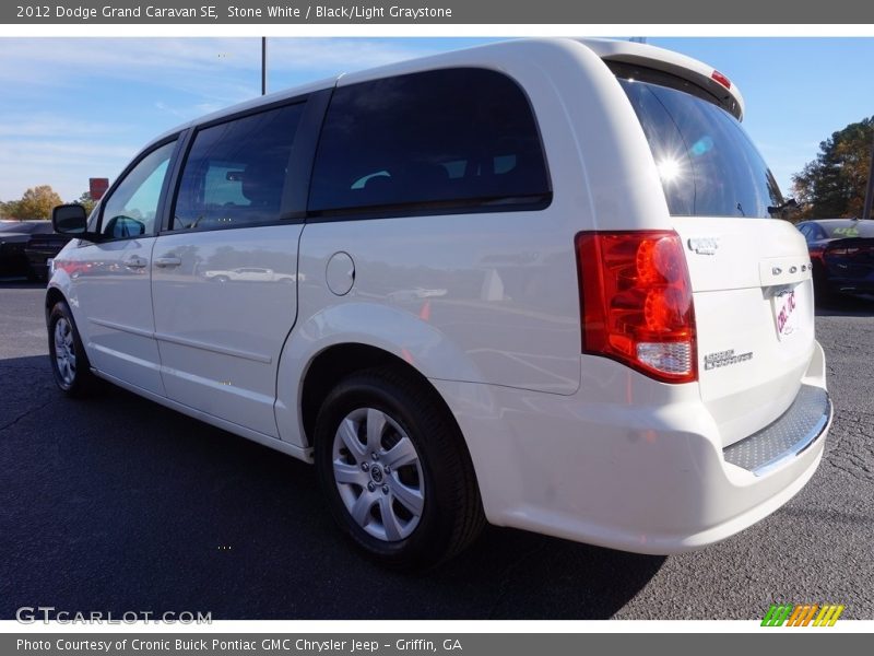 Stone White / Black/Light Graystone 2012 Dodge Grand Caravan SE