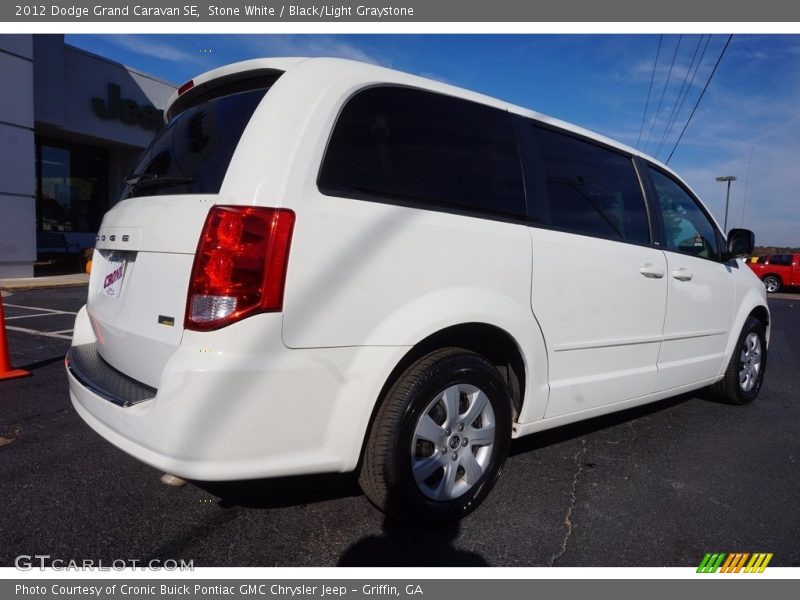 Stone White / Black/Light Graystone 2012 Dodge Grand Caravan SE
