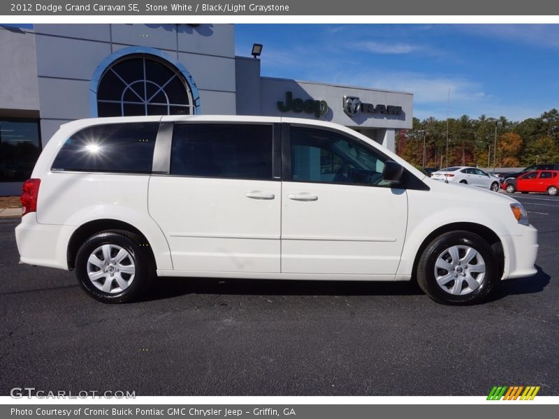 Stone White / Black/Light Graystone 2012 Dodge Grand Caravan SE