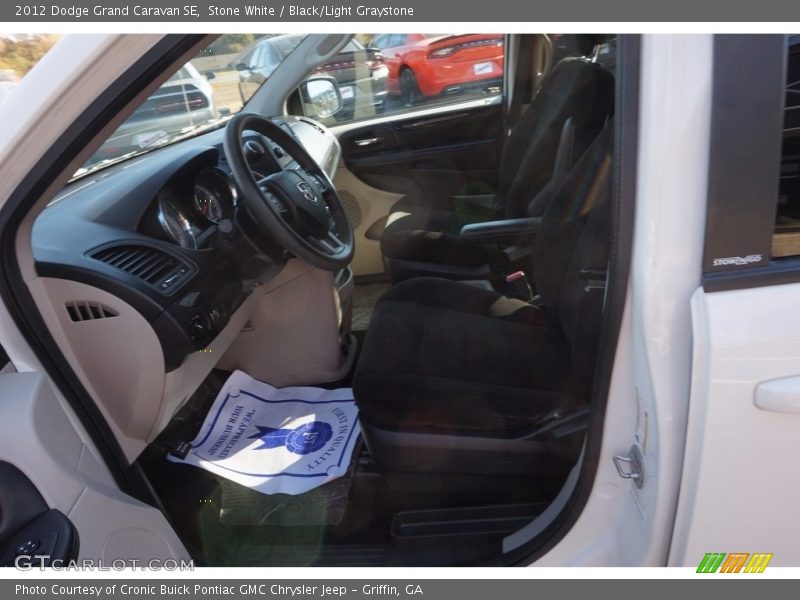 Stone White / Black/Light Graystone 2012 Dodge Grand Caravan SE