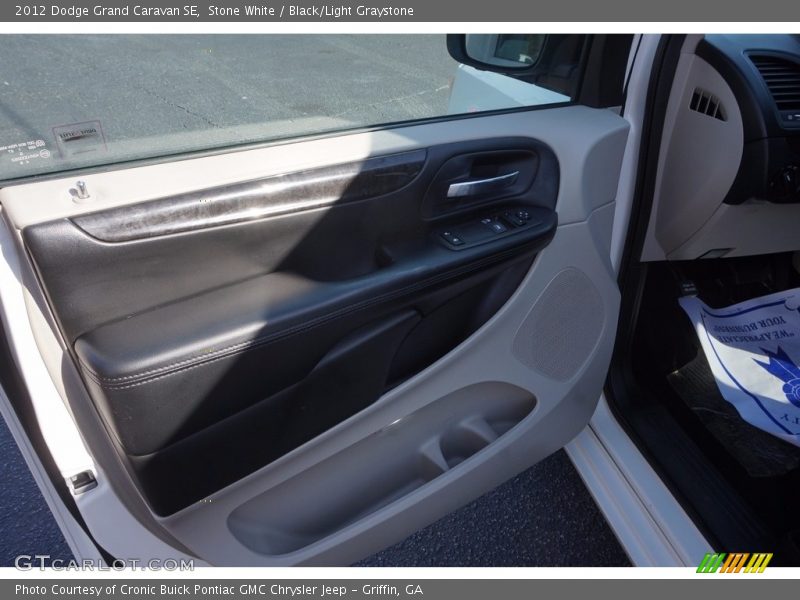 Stone White / Black/Light Graystone 2012 Dodge Grand Caravan SE