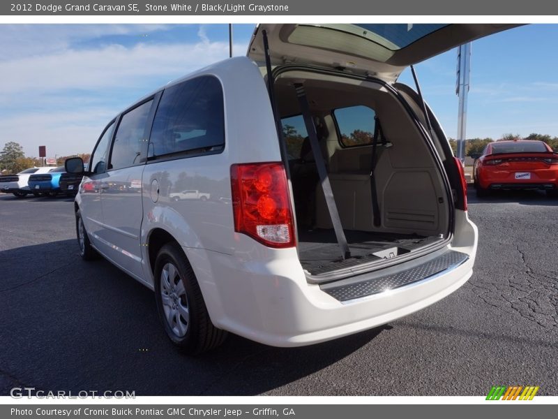 Stone White / Black/Light Graystone 2012 Dodge Grand Caravan SE