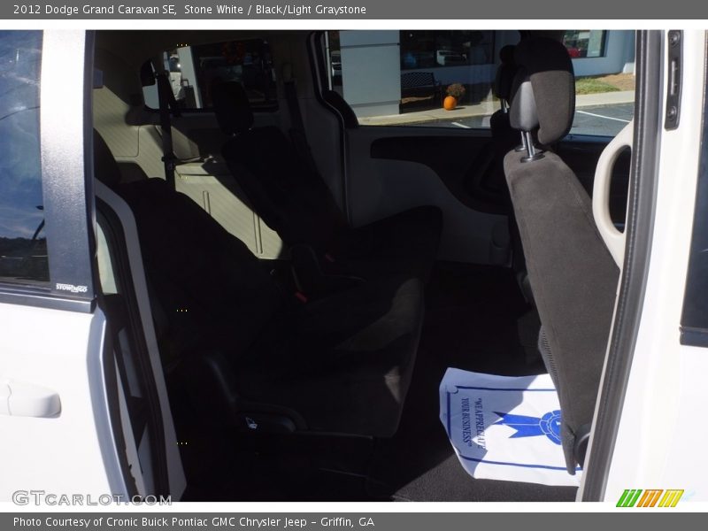 Stone White / Black/Light Graystone 2012 Dodge Grand Caravan SE