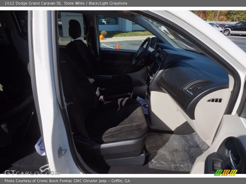 Stone White / Black/Light Graystone 2012 Dodge Grand Caravan SE