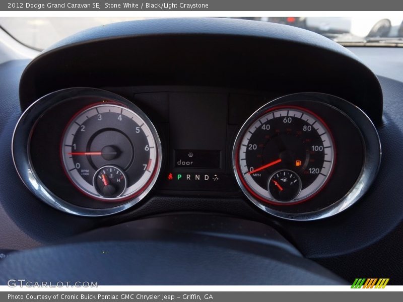 Stone White / Black/Light Graystone 2012 Dodge Grand Caravan SE