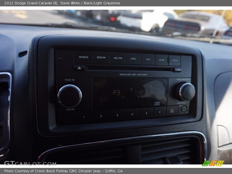 Stone White / Black/Light Graystone 2012 Dodge Grand Caravan SE