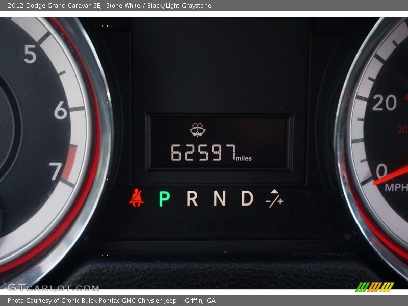 Stone White / Black/Light Graystone 2012 Dodge Grand Caravan SE